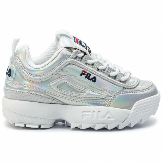 SCARPE RAGAZZA BAMBINA Fila Disruptor 1010779.3V argento sportiva
