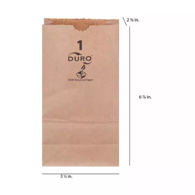 2 PACK Duro Bag 1# Kraft Bags (500 ct.) 3