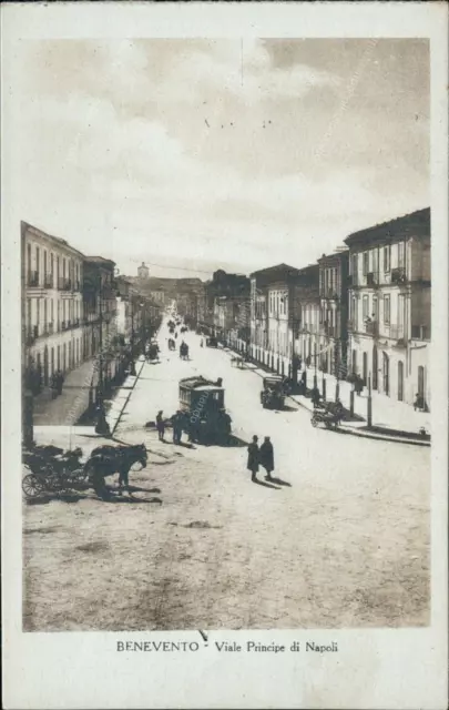 v733 cartolina benevento citta' viale principe di napoli campania