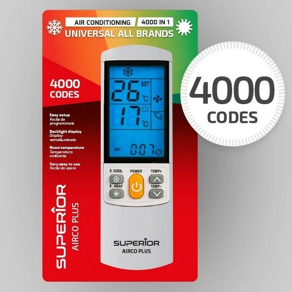 Telecomando Universale SUPERIOR AirCo Plus per Climatizzatori Condizionatori