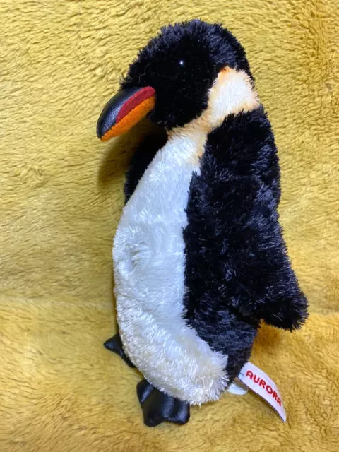 Aurora Mini Emperor Penguin Stuffed Animal 8" Plush Soft Toy Black & White