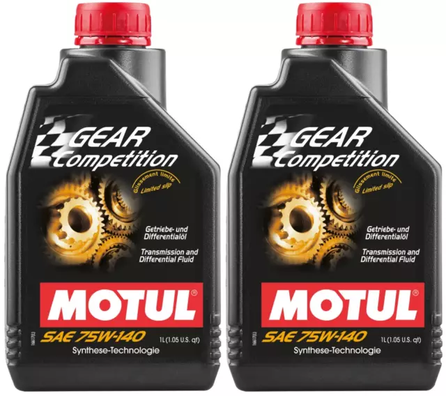 MOTUL GEAR Competition 75W-140 Getriebeöl 2x1 Liter Limited Slip API GL-5