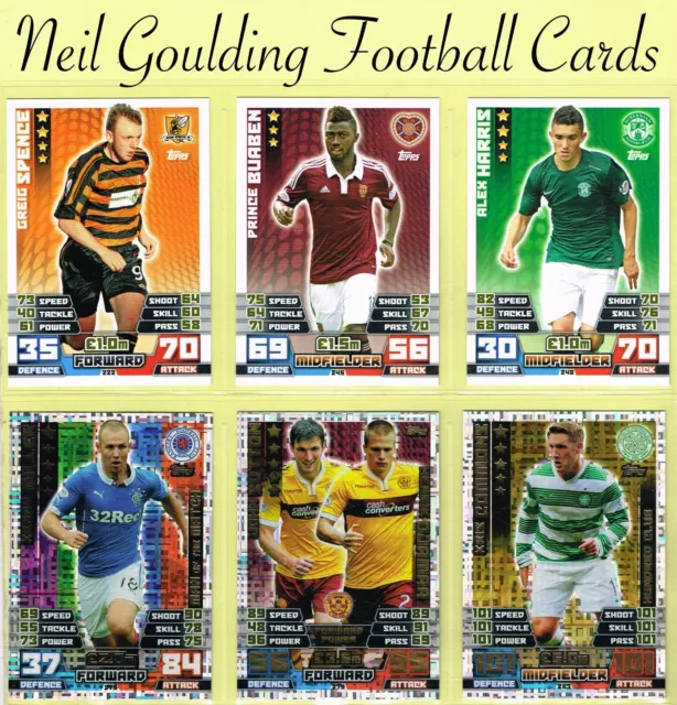 Topps SPFL MATCH ATTAX 2014-15 ☆ SCOTTISH PREMIER LEAGUE ☆ Cards #217-284 + LTD