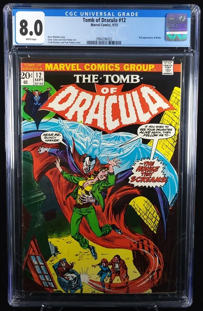 Tomb of Dracula #12 - Marvel 1973 CGC 8.0 2nd Appearance of Blade