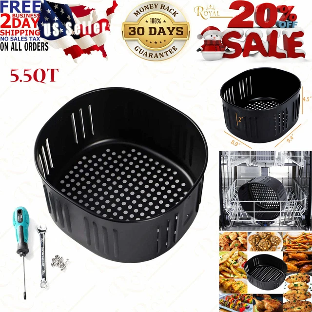 AIR FRYER REPLACEMENT Basket For DASH Gowise USA Cozyna 5.5Qt Air Fryer