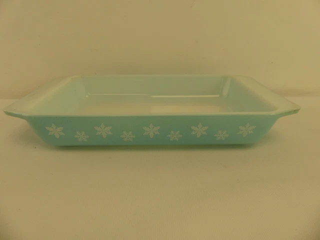 (RefJOH17) Pyrex Plato de Horneado Retro Azul Diseño 29cm x 17x4.5cm