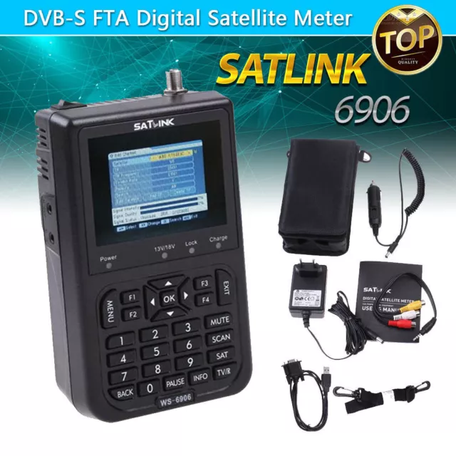 3.5" LCD SATlink WS-6906 Digital Satellite Signal Finder Meter DVB-S FTA SAT AU 2