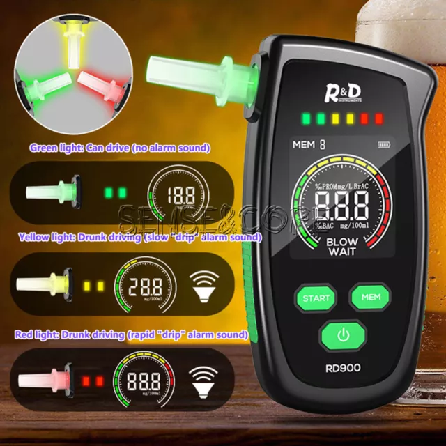 RD900 Digital LCD Breath Alcohol Tester Breathalyzer Alcohol Detector Analyzer