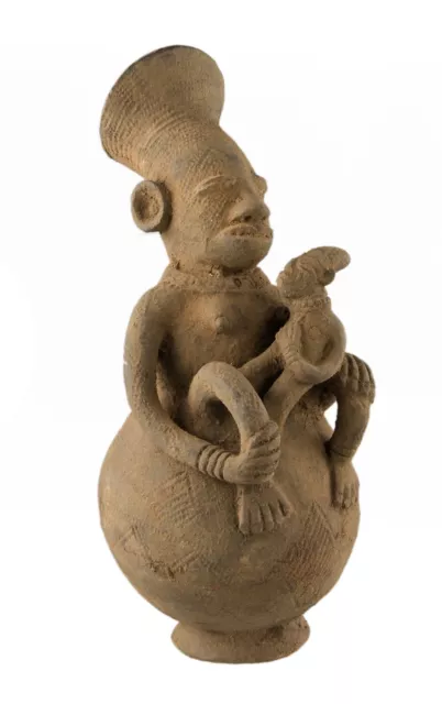 Keksdose der Magbetu Figürliche 29 CM - Vase aus Terrakotta Rdc - Art Afro 17289