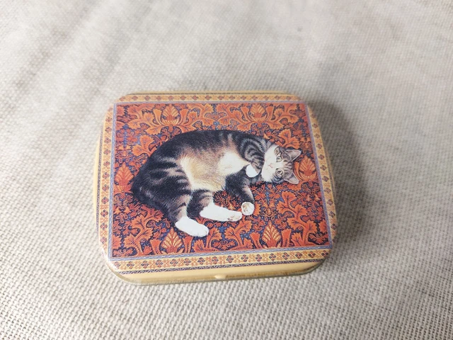 Small Tin Tabby Cat {Empty Candy} Box