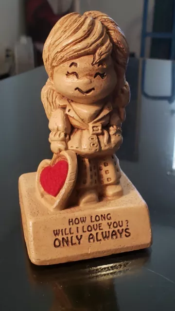 Vintage 1970 PAULA Figurine W-167 HOW LONG WILL I LOVE YOU? ONLY ALWAYS