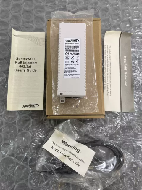 New SONICWALL SSC-5546 AF GigaBit PoE  Injector *With Power Cord