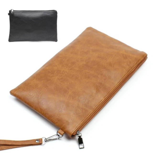 Pochette Da Polso In Similpelle | 23x12x7cm | Uomo E Donna | Nero - Foto 6