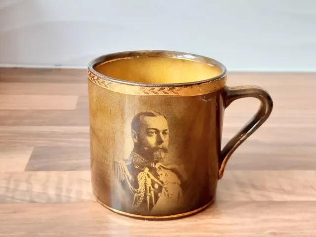 KING GEORGE V QUEEN MARY Treacle Glaze  Coronation MUG