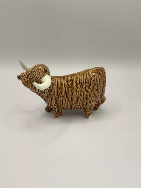 Scottish Spaghetti Highland Cow Castle Wynd Pottery Bull Calf collectible