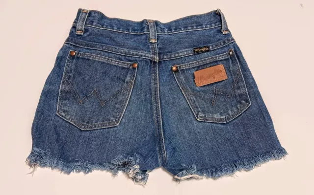 80s Vintage Wrangler Cut Off Country Girl Jean Shorts size 16 / 24" Waist