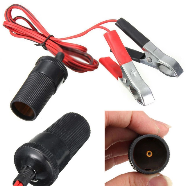 Auto Batterie Anschlussklemme Clip-on Zigarettenanzünder Steckdose Netzteil .l