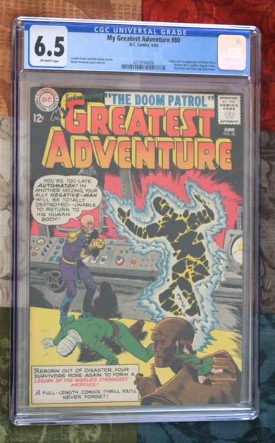 DC My Greatest Adventure #80 1st Doom Patrol CGC 6.5 1963 Off White Pages