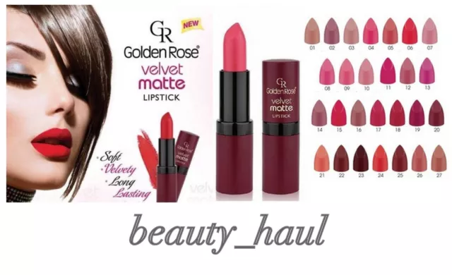 Golden Rose VELVET MATTE LIPSTICK Long-Lasting Non-Drying Formula ALL SHADES!!!