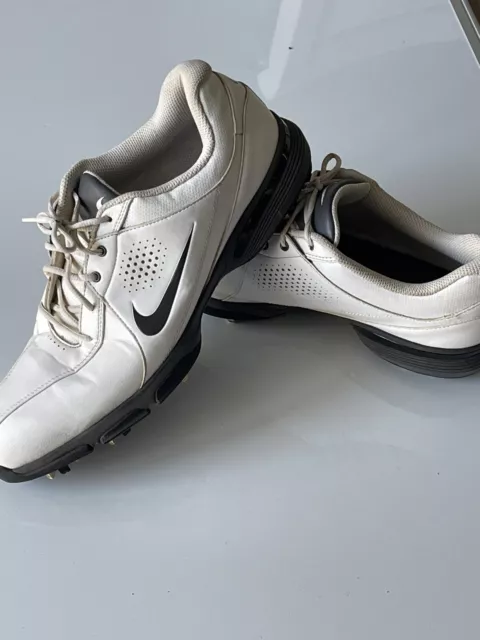 Nike Mens Durasport III 628527-101 White Soft Spike Lace Up Golf Shoes Size 10.5