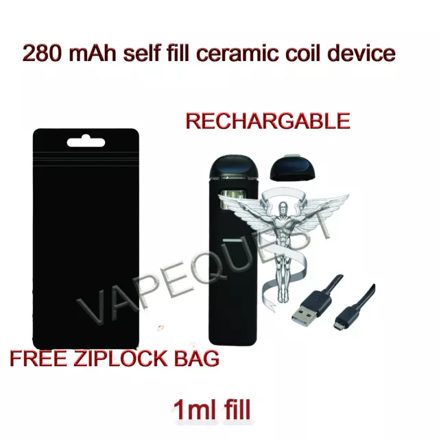 280mAh ceramic coil self fill with charger and zip bag Thick Oil Vape