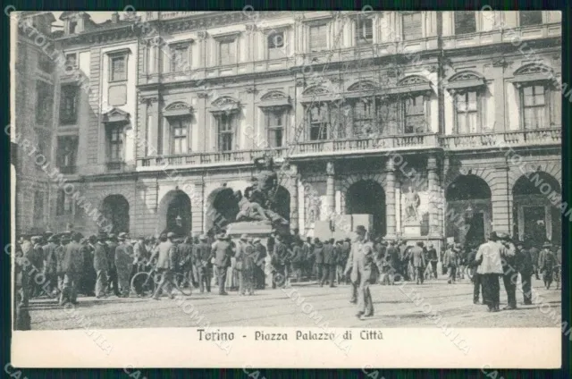 Torino Città Piazza Palazzo di Città cartolina MZ7245