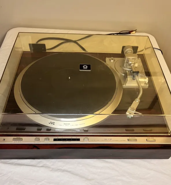 JVC QL-Y3F Vintage Turntable Quartz Lock With Original Box Tested And Works Read 2