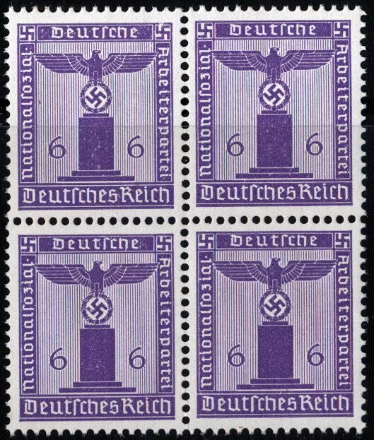 Stamp Germany Official Mi D159 Block 1942 WWII Fascism War Era Franchise MNH