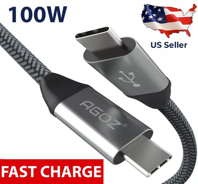 USB C to USB C 3.0 Cable FAST Charger Cord for MacBook, iPad, iPhone 15 Pro Max