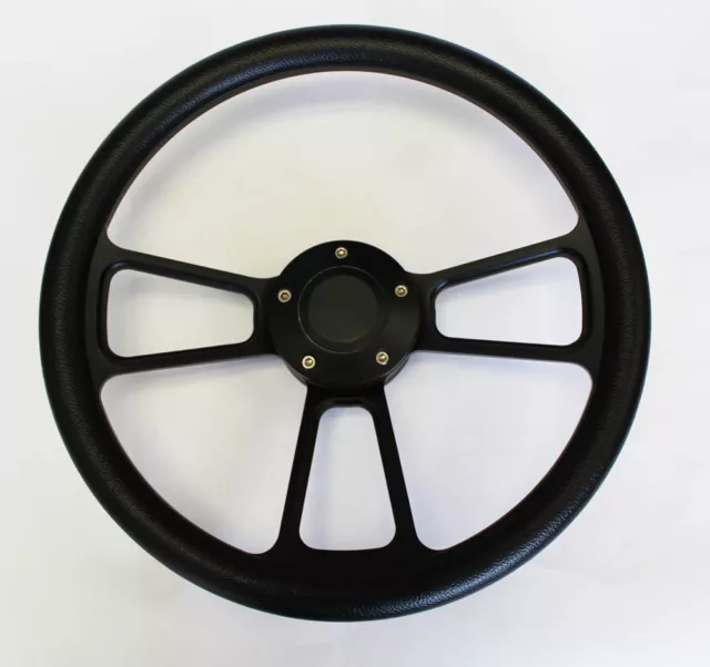 1995-1999 Chevrolet GMC Full Size Truck Black on Black Steering Wheel 14"