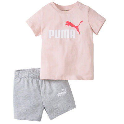 Puma Minicats Tee Short Set 845839-36, per ragazza, magliette , rosa