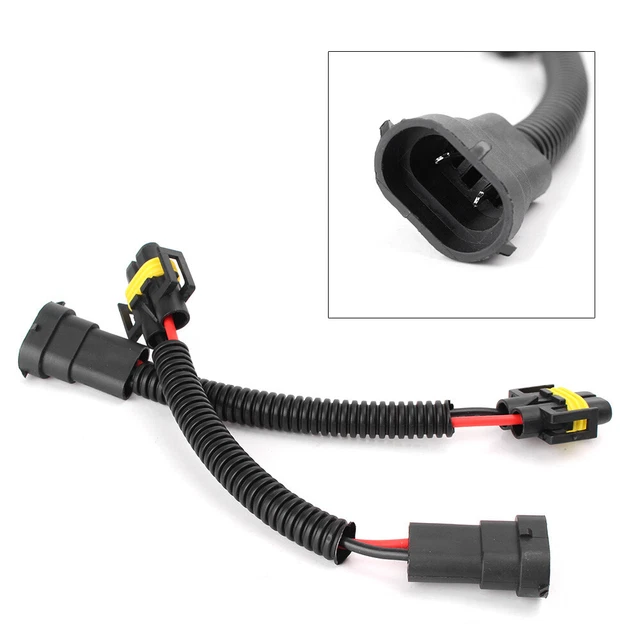 Pair Extension Wiring Harness Socket Connector H11 H8 Fit Headlight / Fog Light