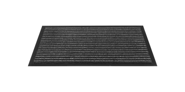 HAMAT Paillasson rayé polypropylène anthracite L400xl600xS5 mm