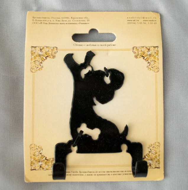 Colgador de llaves, perchero, percha de 2 ganchos, forja decoración, PERRO