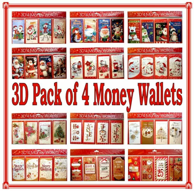 Deluxe 3D Money Wallet with Envelopes 3 Fold Traditional Contemporary Kids Money