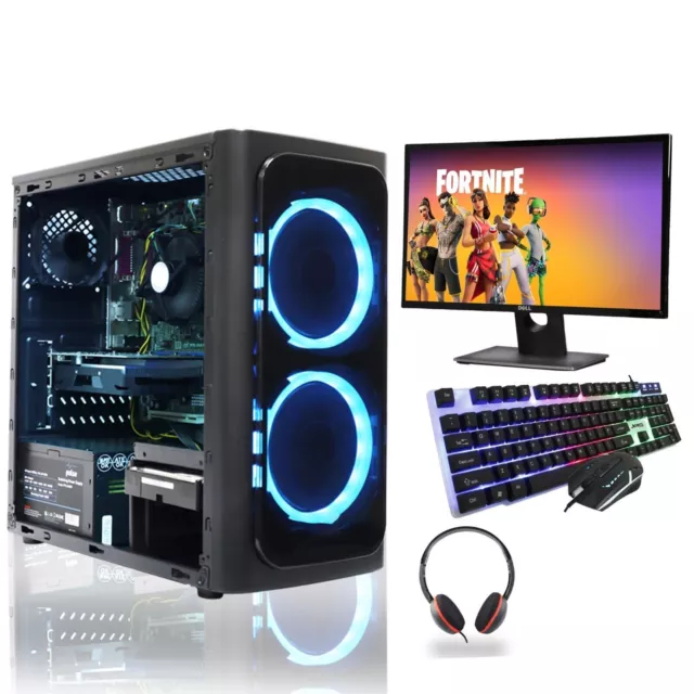 Gaming PC Quad Core i5 Computer Bundle Intel 8GB RAM 1TB HDD 2GB GT730 Windows10