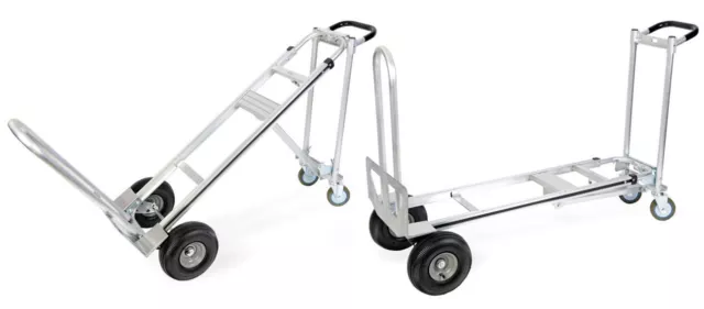 3 In 1 Aluminum Folding Sack Truck Hand Trolley Cart - Heavy Duty