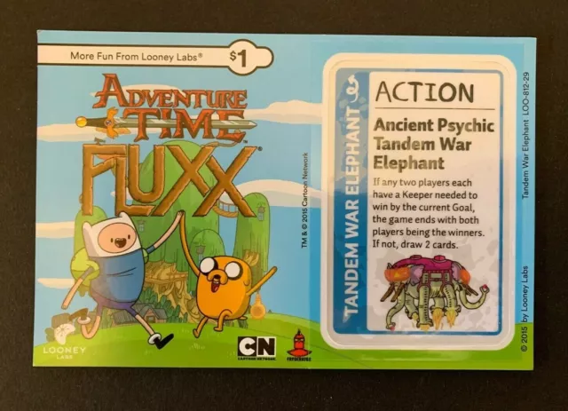 ADVENTURE TIME FLUXX Game Promo Ancient Psychic Tandem War Elephant NEW