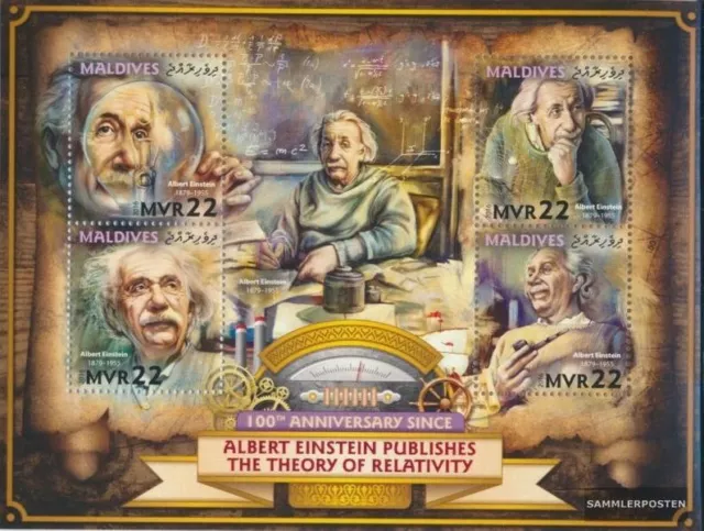 Maldives 6524-6527 Sheetlet (complete. issue.) MNH 2016 Albert Einstein