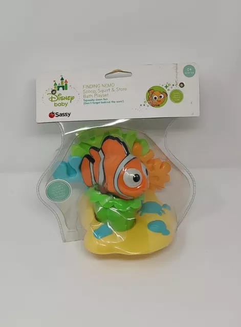 New Disney Baby Finding Nemo Scoop Squirt And Store Bath Playset Water Toy Set