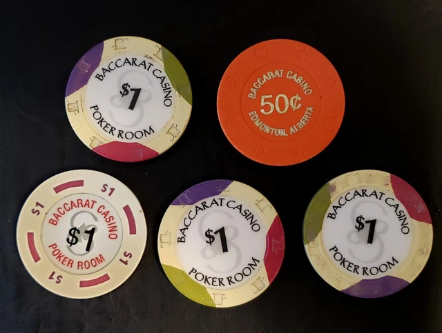Lot Of Canada Casino Poker Chips: Baccarat Casino - Edmonton, Alberta