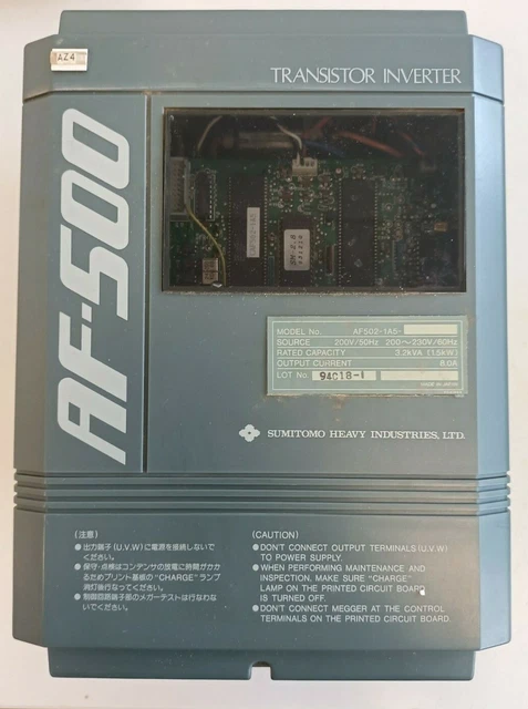 Sumitomo Inverter SUMITOMO TRANSISTOR INVERTER AF-500 Nr. AF502-1A5 $194.18 - PicClick AU
