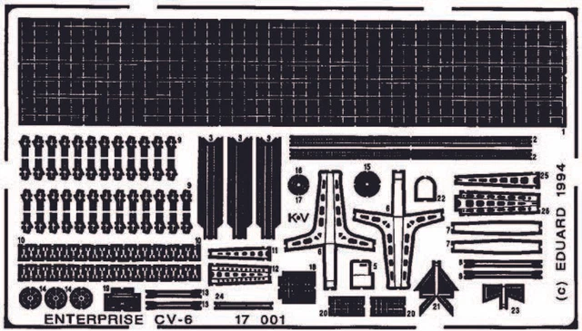 Kit Accessoires Eduard 1:700 - Figurines Pour Porte-Avions - Photo-Découpés - Réf. 17504