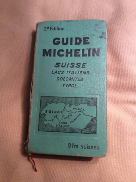 guide michelin SUISSE LACS ITALIENS TYROL 9 EME edition 1931/32