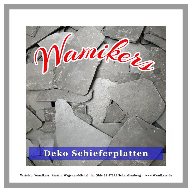 Schiefer Splitt 25 Kg – Gebrochene Platten 5-20 Cm Für Wege, Beete & Deko – Naturfarben & Frostbeständig