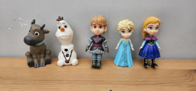 Disney Frozen Petite Doll Bundle Elsa Anna Kristoff Olaf & Sven