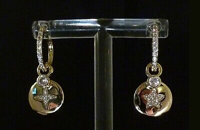 Boucles d'oreilles créoles pendantes anneaux femmes+pendentifs Plaqué Or Neuves