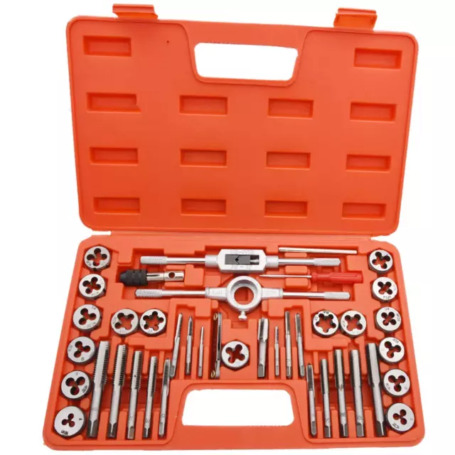 40 Piece Tap and Die Set,SAE Inch Sizes, Essential Threading Tool with Comple...