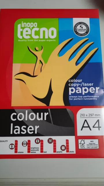 Kopierpapier Tecno Colour Laser DIN A3 A4 100g, 120g, 160g, 190g, 210g