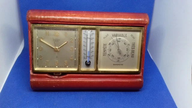 Réveil De Voyage Vintage Angelus Junior Années 50 - Mécanique 8 Jours - Très Bon état